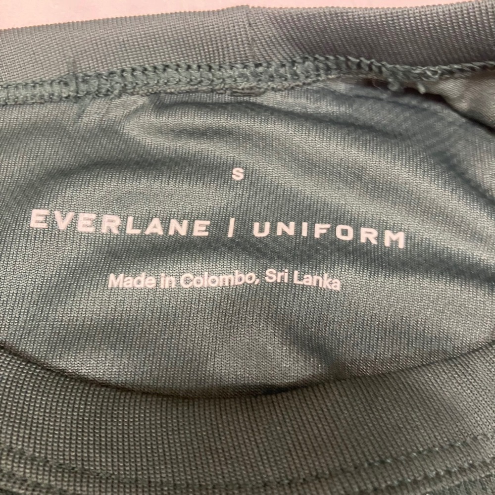 Everlane Mens Re-Play Performance Tee Forest Green Short Sleeve Crew Neck Medium - Picture 5 of 5